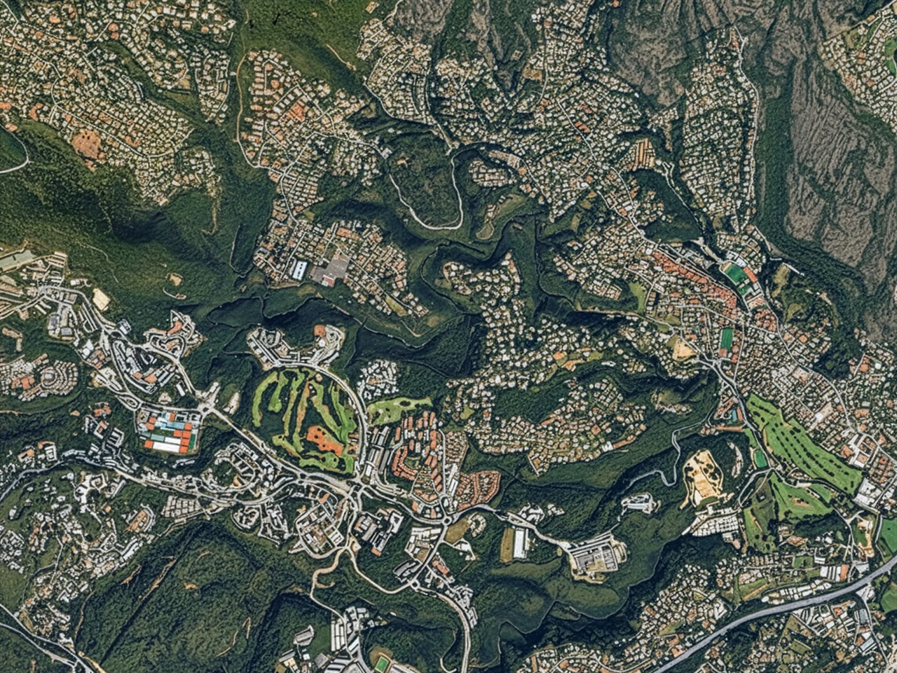 Carte des quartiers de Biot